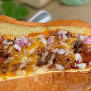 Fork and Knife Chili Dog